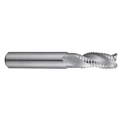 YG1 98016 | 1/4" Diameter x 1/4" Shank x 3/4" LOC x 2-1/2" OAL x 30 Degree Helix Angle 3 Flute Bright Coated Carbide E5E98 Square Roughing End Mill