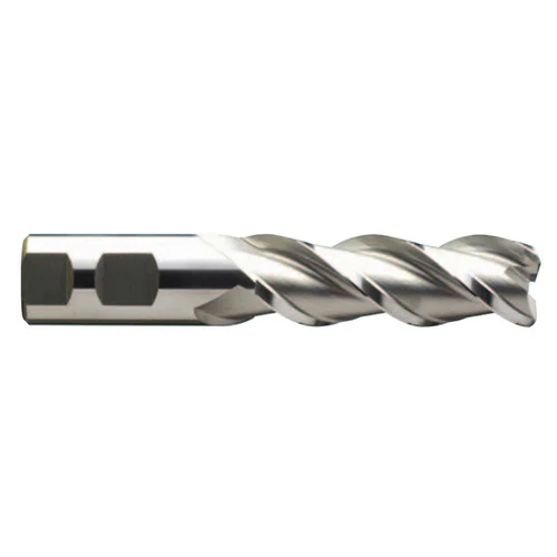 YG1 EP10484C | 3/4" Diameter x 3/4" Shank x 1-5/8" LOC x 3-7/8" OAL x 42 Degree Helix Angle 3 Flute TiCN Coated T15 EK193 Square Roughing & Finishing End Mill