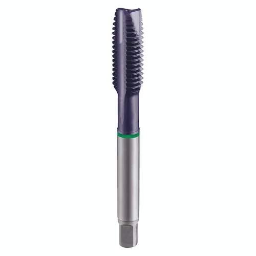 YG1 T2485C | UNC 3/8-16 Size 9.68mm Shank x 14.00mm Thread Length x 74.68mm OAL x 40 Degree Helix Angle H5 3 Flute TICN Coated HSS-E T2-C Spiral Flute Bottom Tap